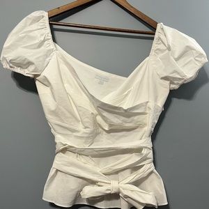 NY & Company Off the Shoulder Wrap Blouse